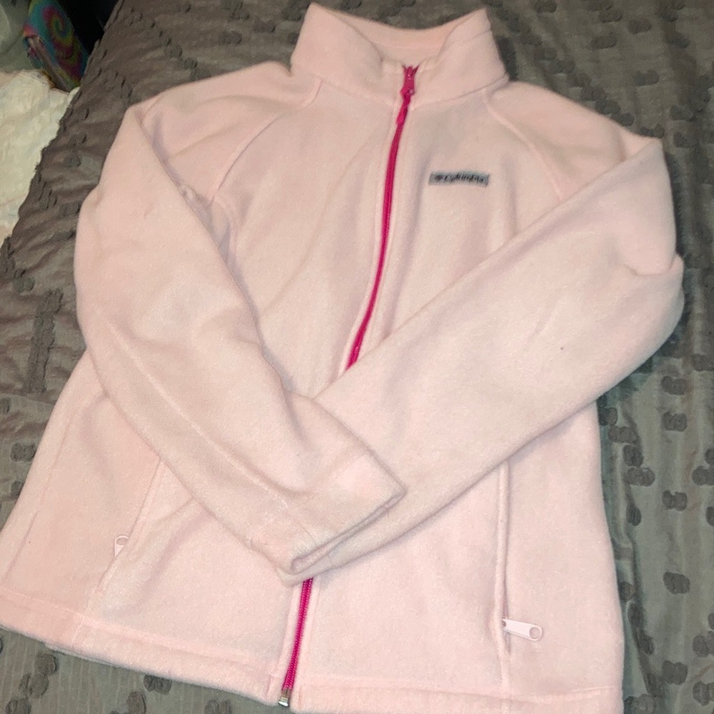 Pink no hood jacket.